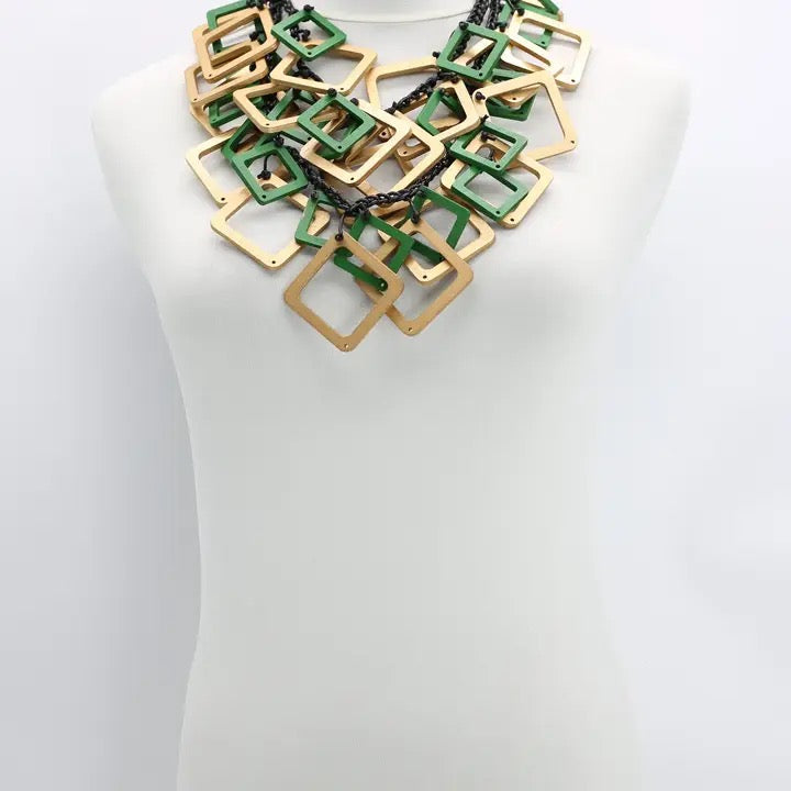 Geometric Necklace - Duo - Long (Jianhan London)