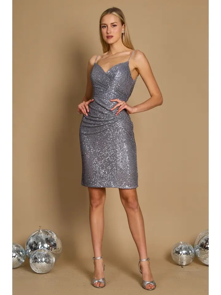Short Sequin Formal Cocktail Dress
